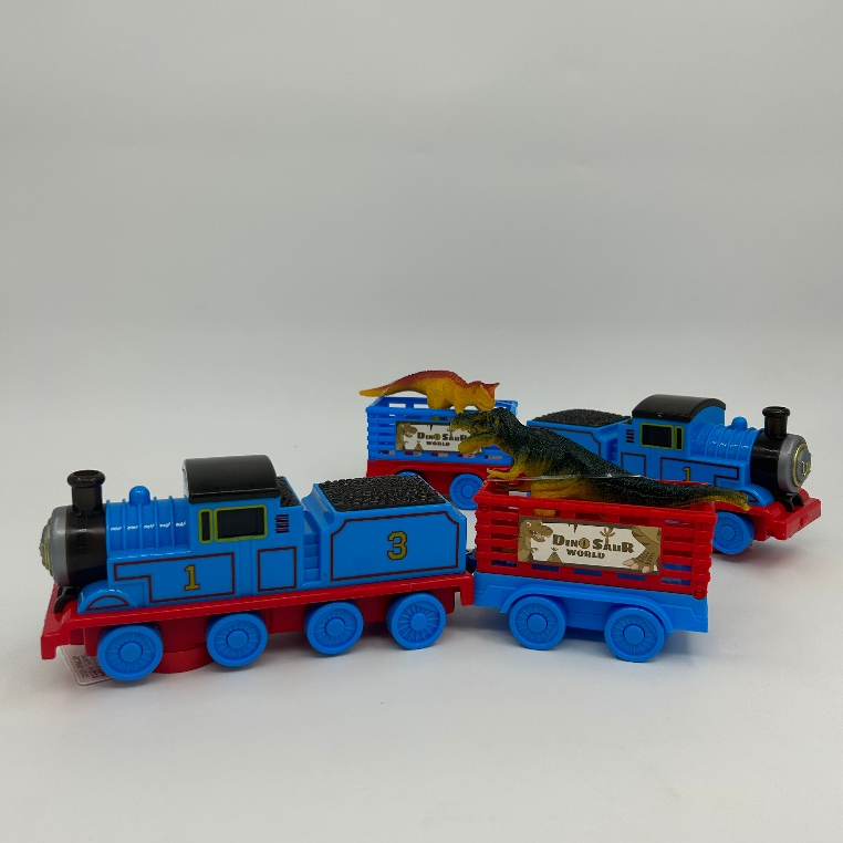 [พร้อมส่ง]รถไฟการ์ตูน รถไฟโทมัสชนถอย บรรทุกไดโนเสาร์1ตัว ของเล่นเด็ก มีเสียง มีไฟ ราคา ถูกที่สุด ดีลบีเคเค แกลเลอรีภาพที่ 3