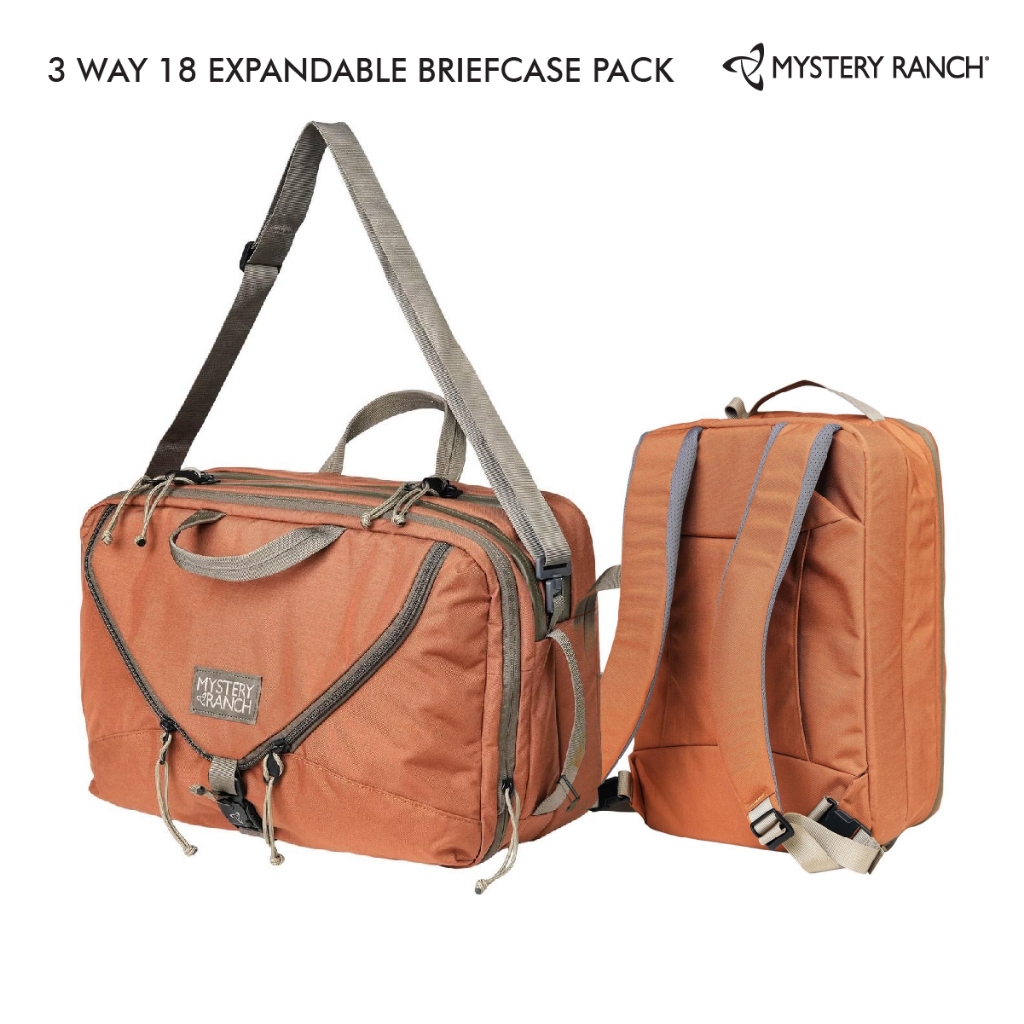 Mystery Ranch 3 Way 18 Expandable Briefcase กระเป๋าเอกสาร 18 ลิตร หิ้ว,สะพายยาวและแบคแพ็คได้ ใช้งานประจำวันและเอาต์ดอร์