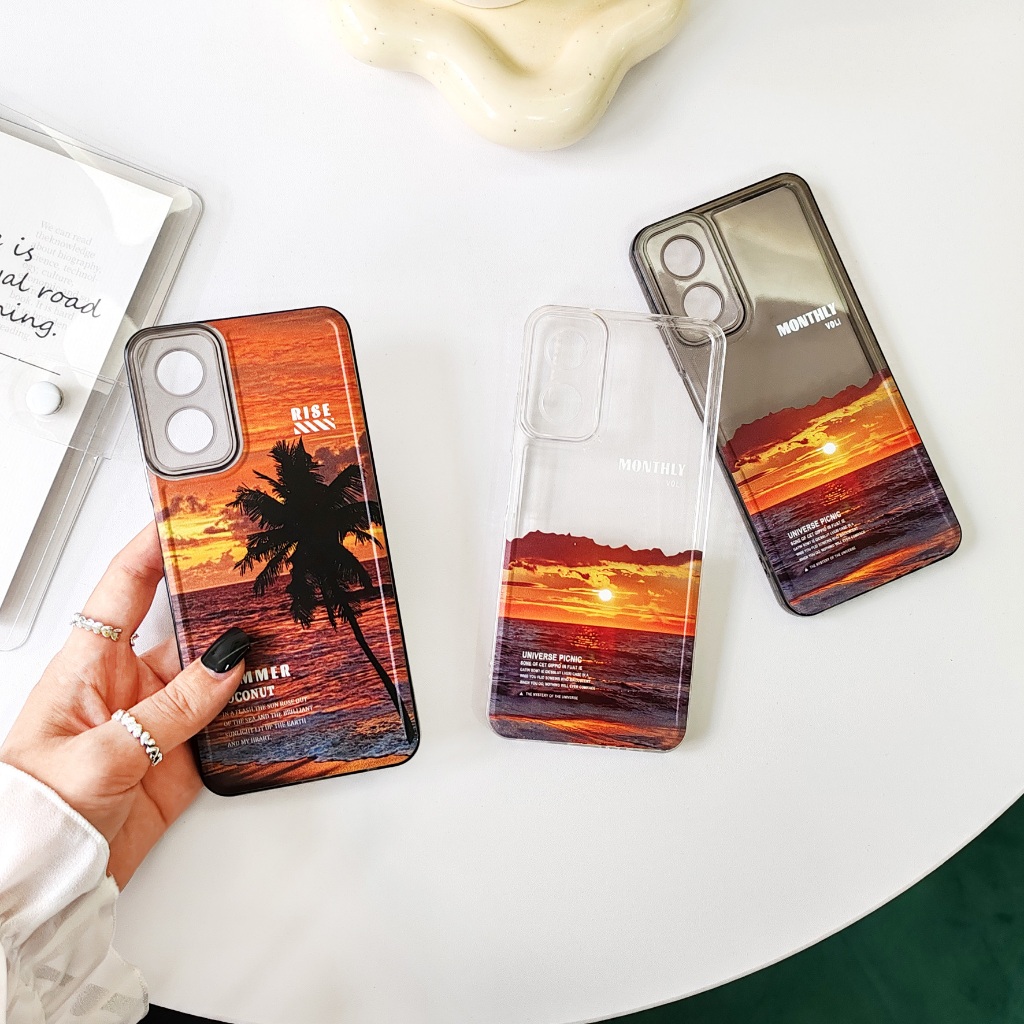 ส่งจากไทย ออปโป้ เคสสกรีนลายวิวทะเล รุ่น OPPO A15 A16 A17 A18 A38 A58 A57 A98 RENO5 RENO6Z RENO7Z RENO10 RENO8T oppo A5