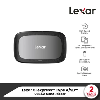 Lexar Dual-Slot CFexpress TypeA, SD Card, USB3.2 Gen2 UHS-I, UHS-II Card Reader (การ์ดรีดเดอร์) (LRW530U)