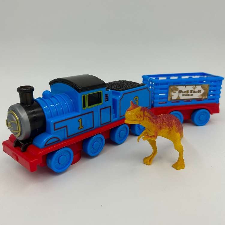 [พร้อมส่ง]รถไฟการ์ตูน รถไฟโทมัสชนถอย บรรทุกไดโนเสาร์1ตัว ของเล่นเด็ก มีเสียง มีไฟ ราคา ถูกที่สุด ดีลบีเคเค แกลเลอรีภาพที่ 6