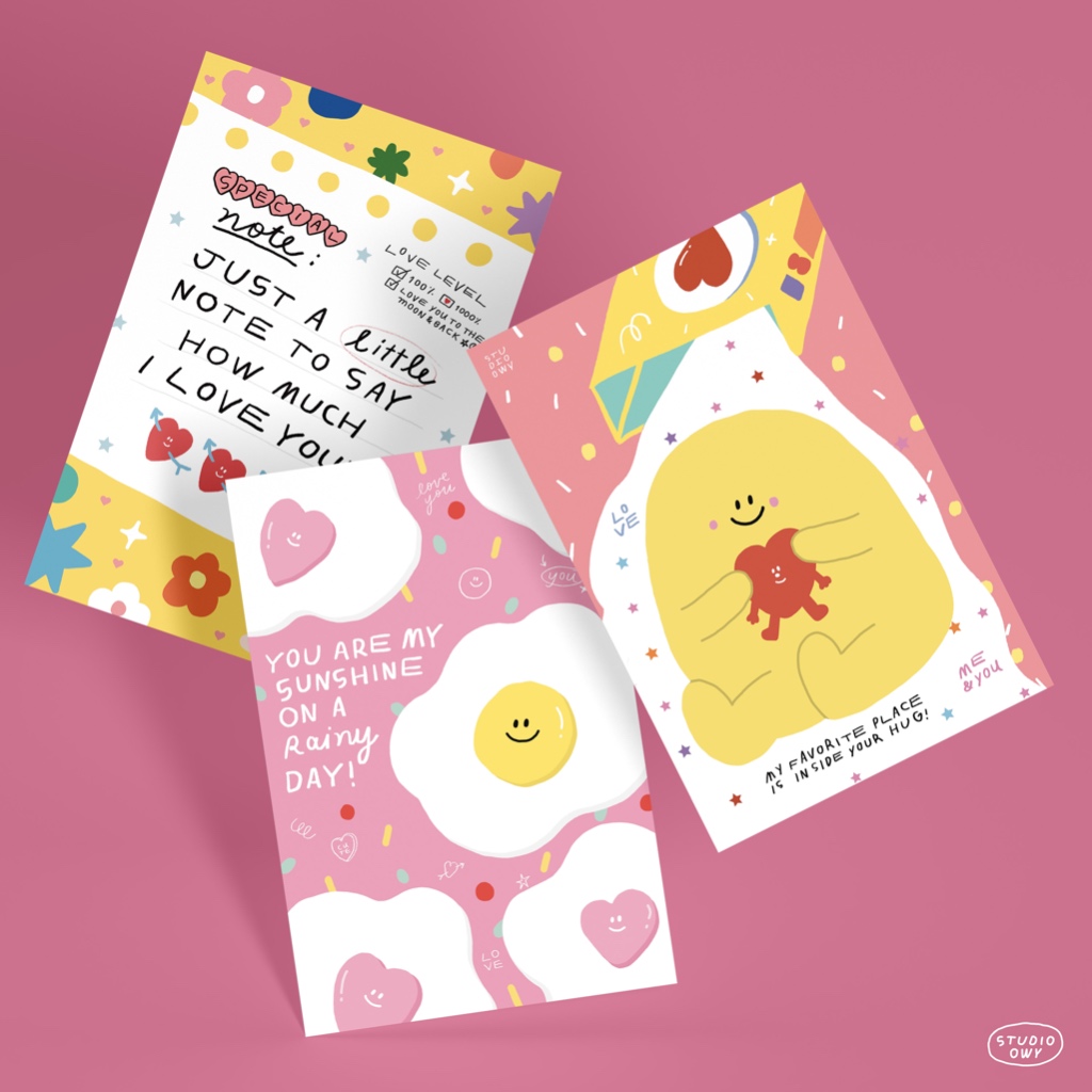 STUDIO.OWY : VALENTINE'S POSTCARD โปสการ์ดวาเลนไทน์ | ขนาด4x6นิ้ว