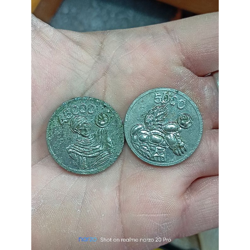 เหรียญ power coinเบจิต้ากับพิคโกโร่รับ 2 เหรียญ