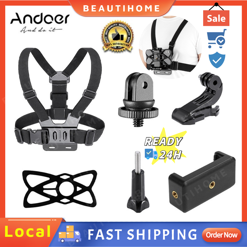 คลิปสายคล้องหน้าอก สำหรับ Camera GoPro Hero Chest Mount Strap สายรัดหน้าอกสำหรับโทรศัพท์มือถือ สายคาดหน้าอก สายรัดหน้าอก