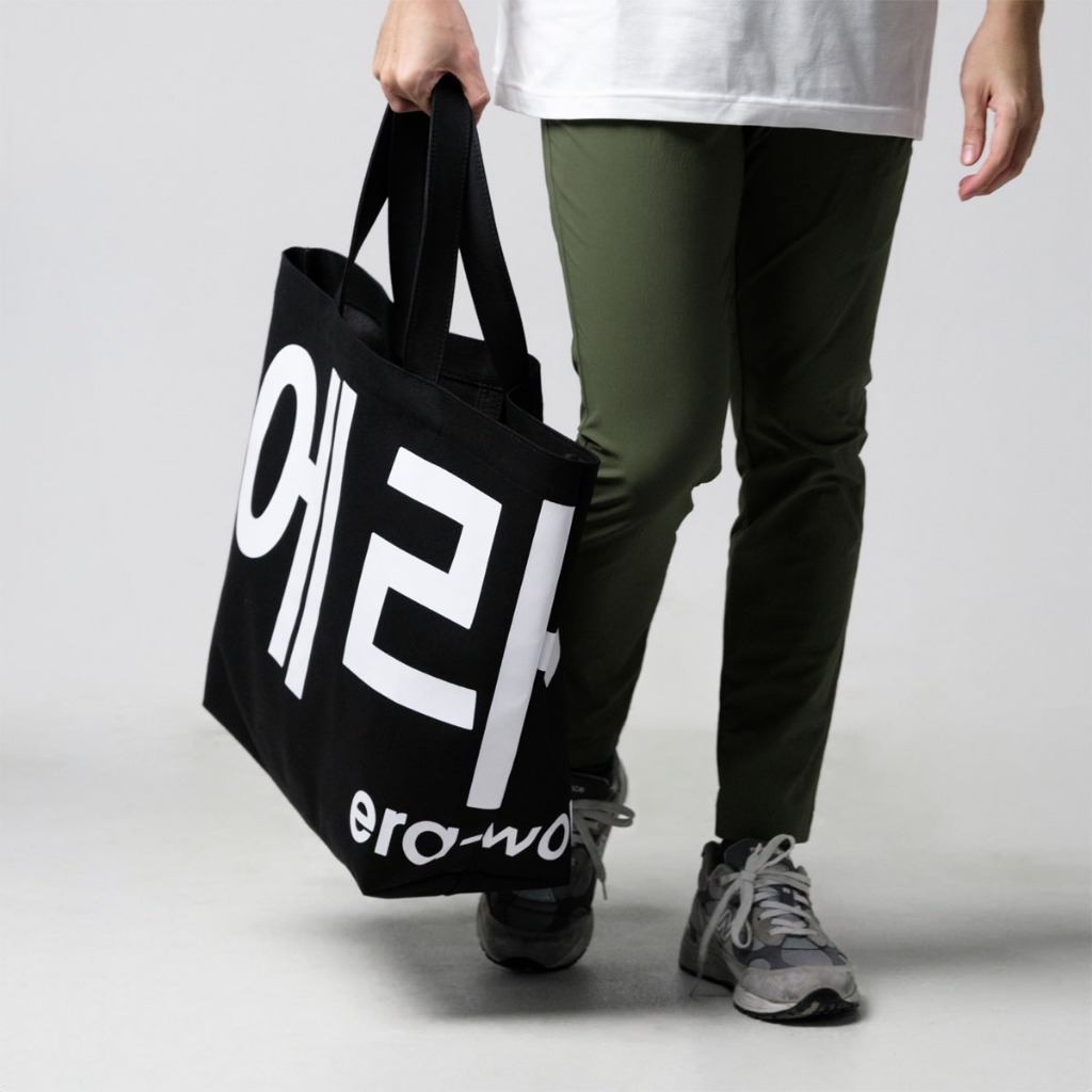 era-won กระเป๋าผ้า Jumbo tote-bag (limited edition) KOREA BAG สี Black