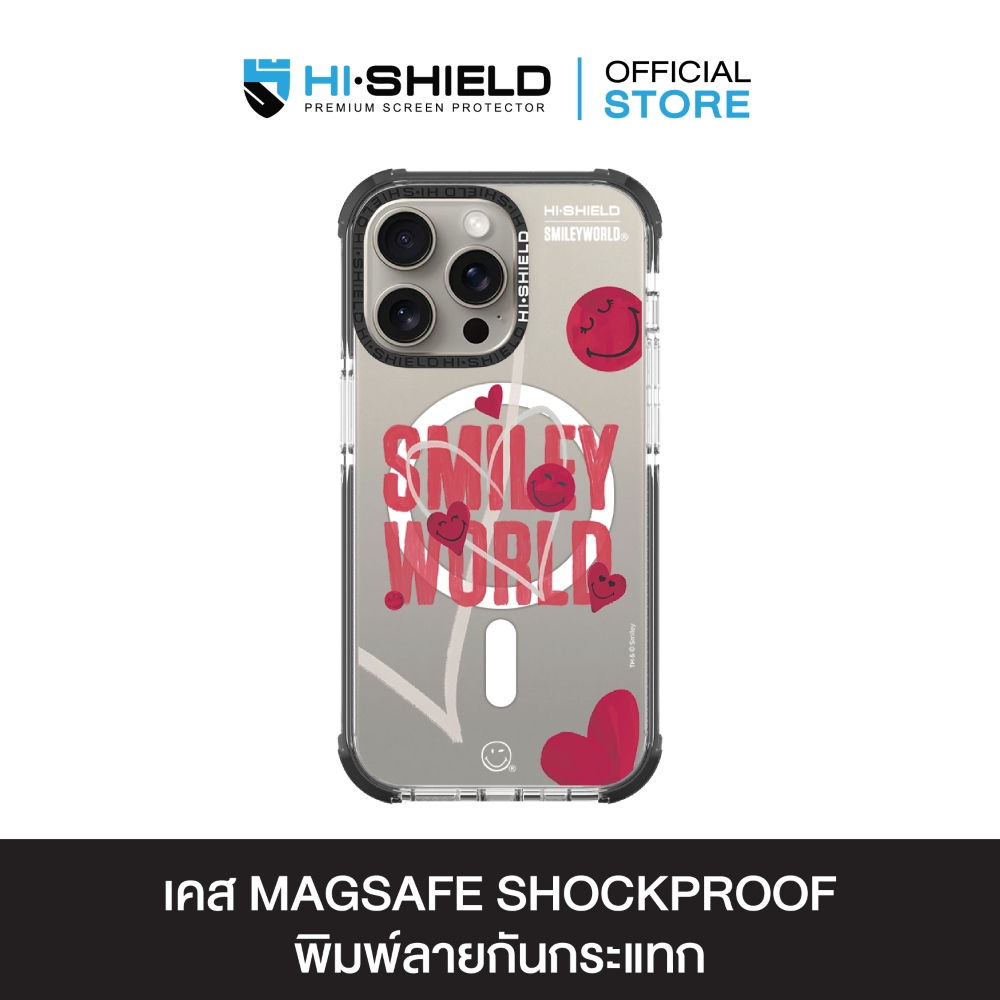 HI-SHIELD Magsafe Shockproof Case รุ่น Love Couple #2 [iPhone 14,15 Pro/Pro Max] - เคสแม่เหล็กกันกระ