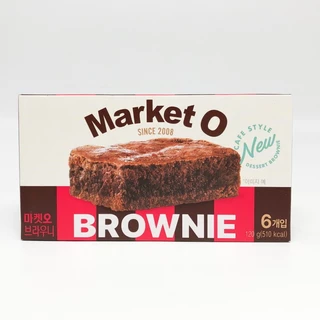 Market O REAL BROWNIE 120g 6 ชิ้น บราวนี่ 브라우니 ขนมเกาหลี SINCE 2008
