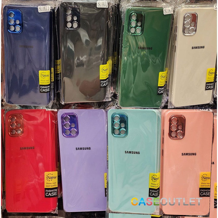 เคส Samsung Galaxy A71 4g เคสสีพื้น สีๆ ซิลิโคน ยางพารา นิ่ม กำมะหยี่ Silicone jel กันกล้องเงา