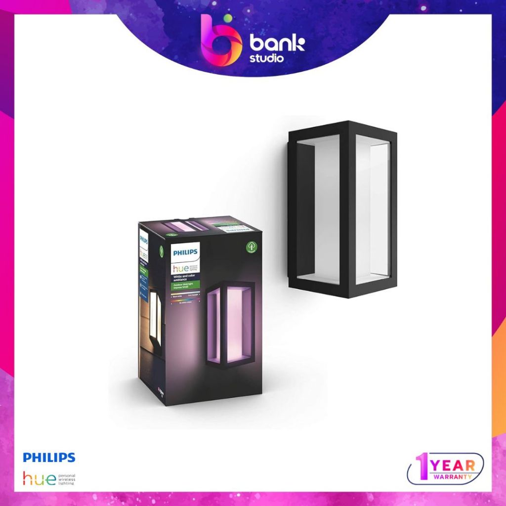 (ประกัน 1ปี) โคมไฟติดผนังภายนอก Philips Hue White and color Impress Outdoor Wall light