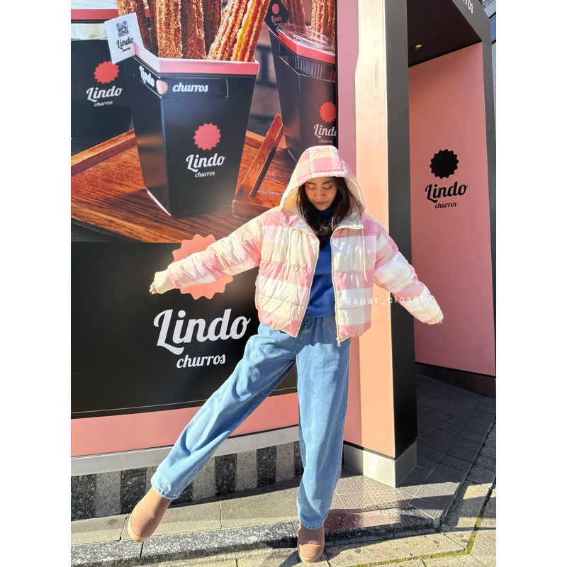 New Cute Hooddie พร้อมส่ง เสื้อแจ็คเก็ตฮู้ดลายสก็อต(ได้ลายต่อเหมือนในแบบทุกตัว) สีแมทช์กันสุด มีสายปรับรูดค่ะ