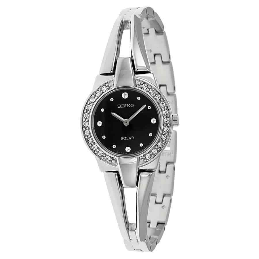 นาฬิกาข้อมือผู้หญิง SEIKO SOLAR  รุ่นSUP051P1  สแตนเลส Swarovski Crystals   คู่มือและใบรับประกันศูนย์ไซโก้ 1ปี