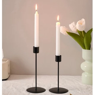 OurHome [พร้อมส่ง] เครื่องประดับเชิงเทียนเหล็กสูงและต่ำ High&low iron candlestick ornament พร็อพถ่ายรูป ของตกแต่งบ้าน ต