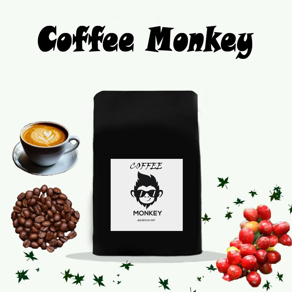 Coffee Monkey กาแฟคั่วพันธุ์อาราบิก้าแท้ กลิ่นหอมอันเป็นเอกลักษณ์ที่โดดเด่น คั่ว 4 ระดับ