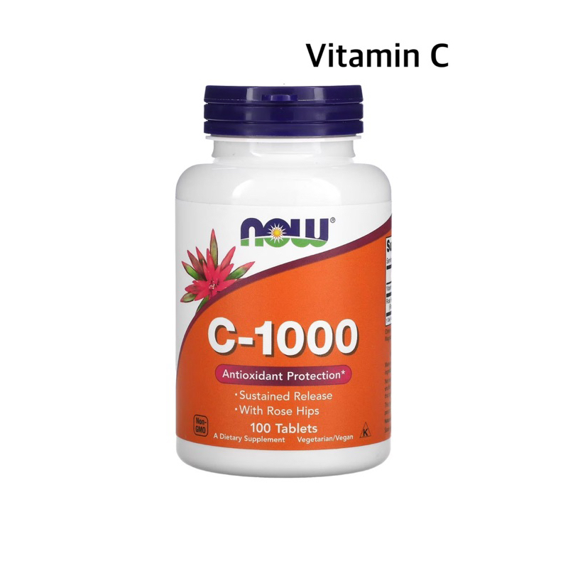 Now foods วิตามินซี / Vitamin C-1000 Sustained Release 100  Tablets by NOW FOODS จำนวน 100 เม็ด ทานได้ 100 วัน