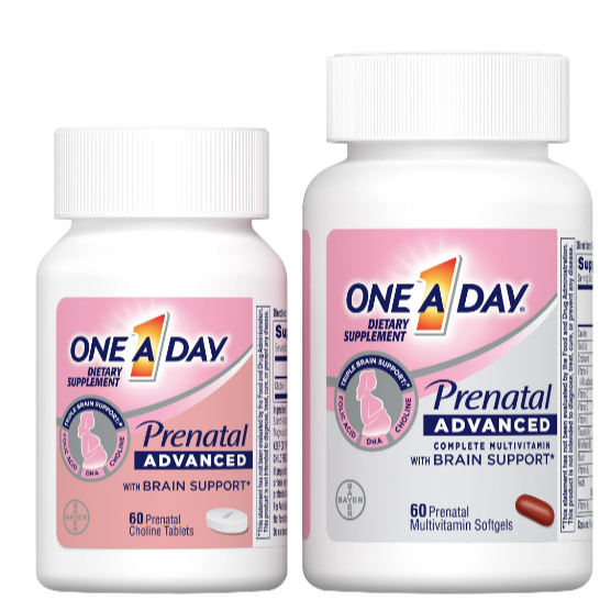 One A Day Prenatal Advanced Multivitamin & Brain Support วิตามินรวมคนท้อง เตรียมตั้งครรภ์ ให้นมบุตร สำหรับ 30 และ 60 วัน
