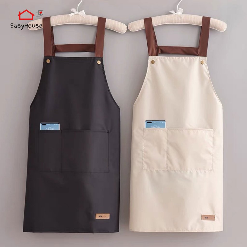 Easyhouse ผ้ากันเปื้อน สไตล์มินิมอล ผ้ากันเปื้อนทำอาหาร เหมาะกับใส่ทํางาน ห้องครัว