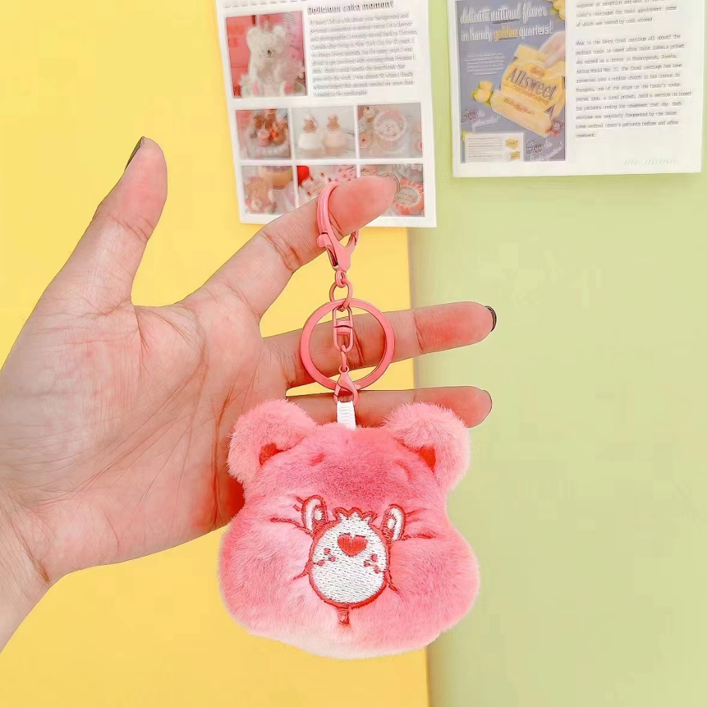 Ellen Care Bears ตุ๊กตาหมีสายรุ้งน่ารัก พวงกุญแจรถ สร้างสรรค์ จี้กระเป๋า