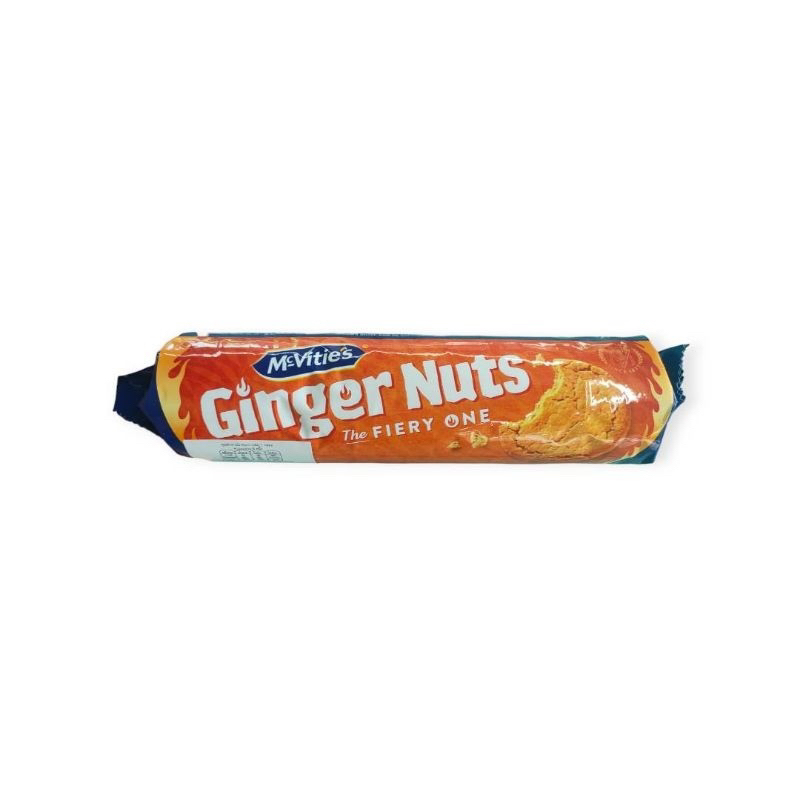 F  Mc Vities Ginger nuts 250g. แม็ค ไวตี้ คุกกี้ขิง ผสมถั่ว นำเข้าจากUK🇬🇧