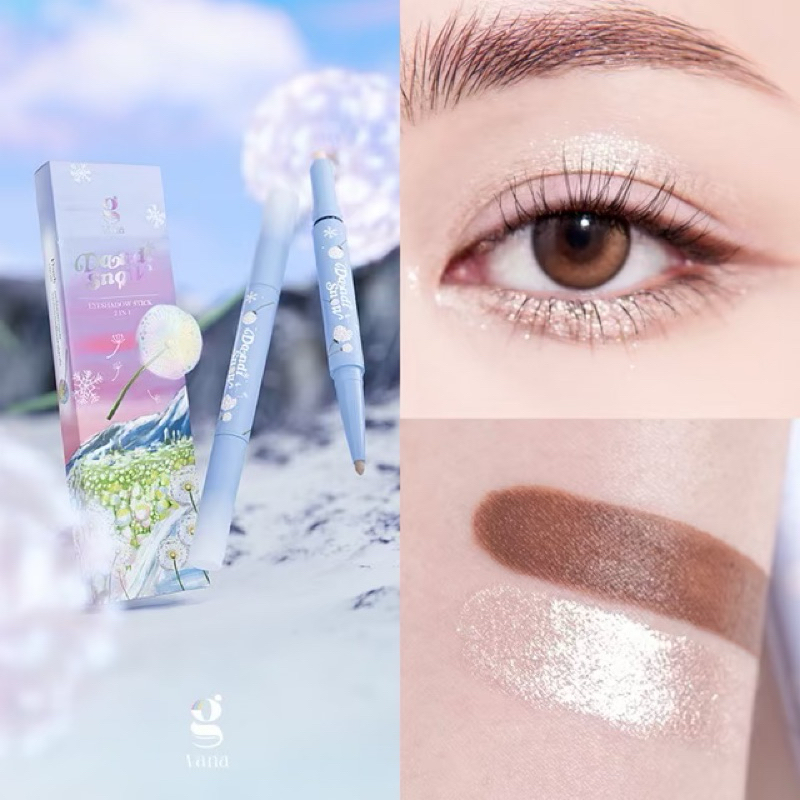 พร้อมส่ง ดอลลี่อายจีวาน่าDandisnow Eyeshadow stick 2 in 1 • MINE GLOSS Gvana ทินต์กลอสเม็ดสีแน่น ฉ่ำ