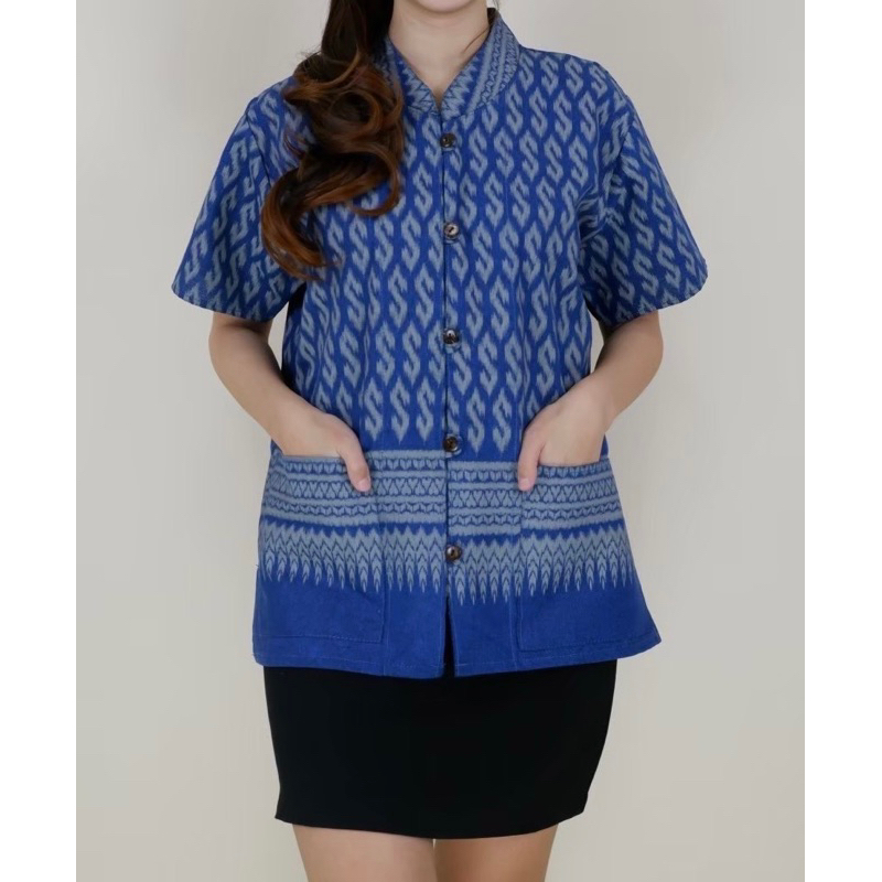 เสื้อพื้นเมือง ผ้าไทย ไซส์ใหญ่ อก 46