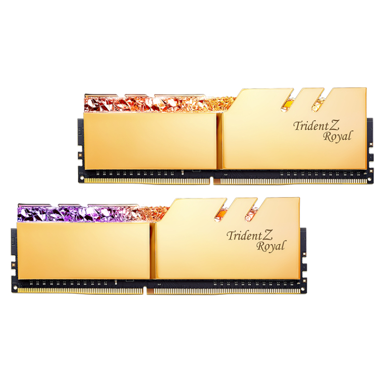 แรม RAM DDR4/4266 G.SKILL TRIDENT Z ROYAL RGB GOLD (8GBx2) 16GB BUS4266 (F4-4266C19D-16GTRG) ประกัน LT