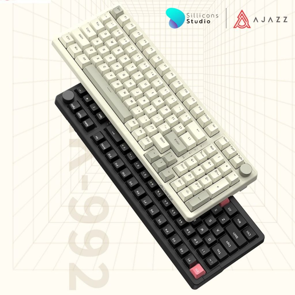 Ajazz AK992 Retro 100% LED Light Gasket Wired Mechanical Keyboard