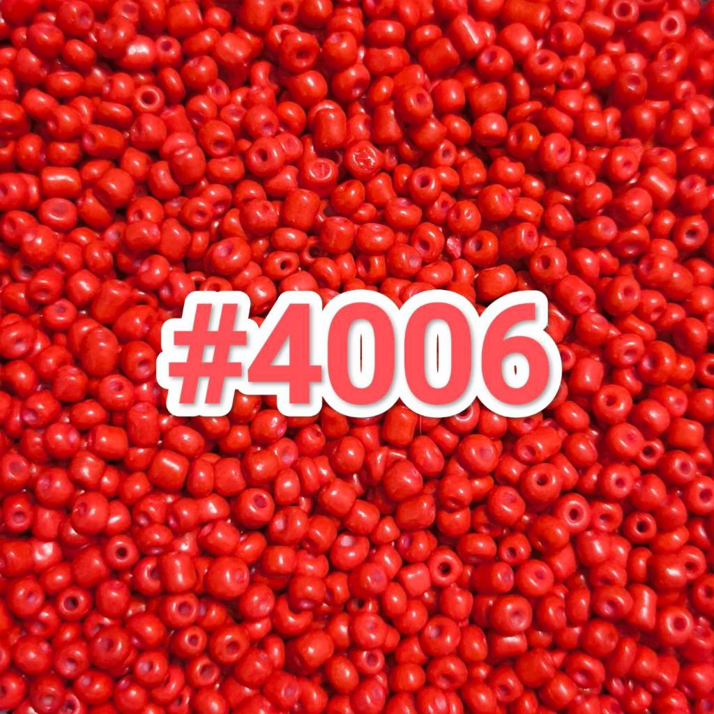 ลูกปัดเม็ดทราย สีด้าน 4 mm. (6/0) 50 กรัม มี 25 สี 1 ห่อ มีประมาณ 400-500 เม็ด #ลูกปัด #ลูกปัดเม็ดทราย #ร้อยล