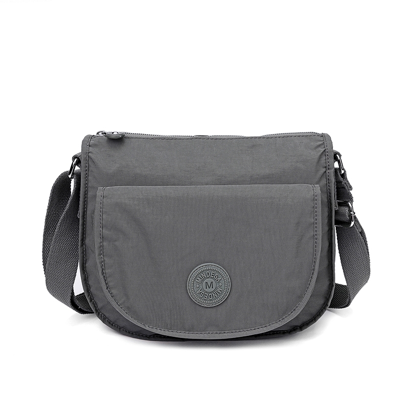 MINDESA-พร้อมส่งจากไทย กระเป๋าสะพายข้าง ผ้าไนลอน มีซิป สไตล์เท่ๆแบบเกาหลี  กระเป๋าผู้หญิง รุ่น-8689