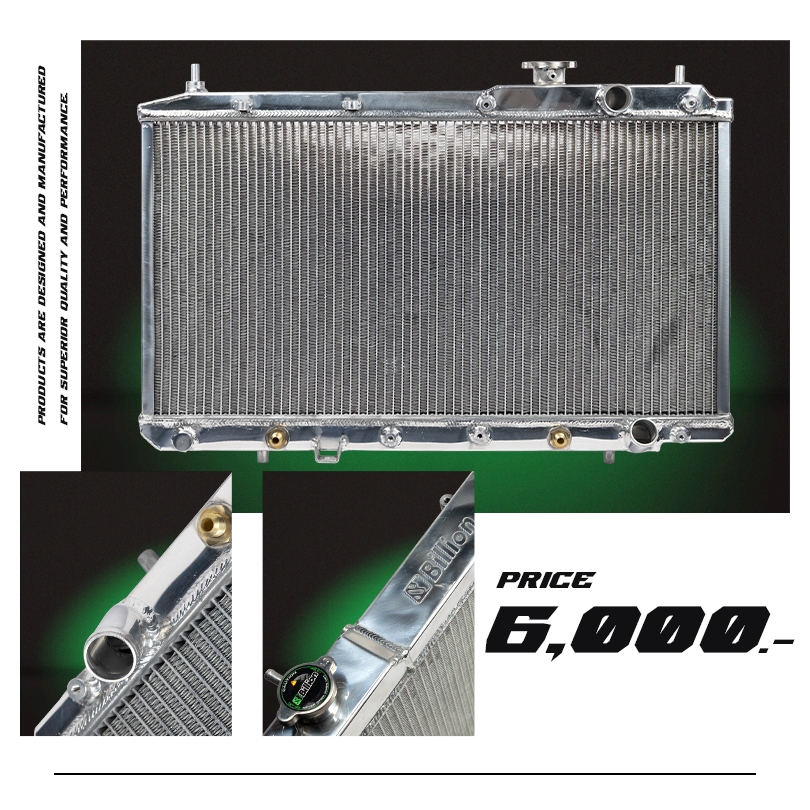 BILLION 2-ROW FULL ALUMINUM RADIATOR COMPATIBLE WITH HONDA CRV RD1 (AT) #หม้อน้ำBILLION