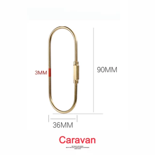 Caravan Crew Keychain 9cm brass material พวงกุญแจ วัสดุทองเหลือง