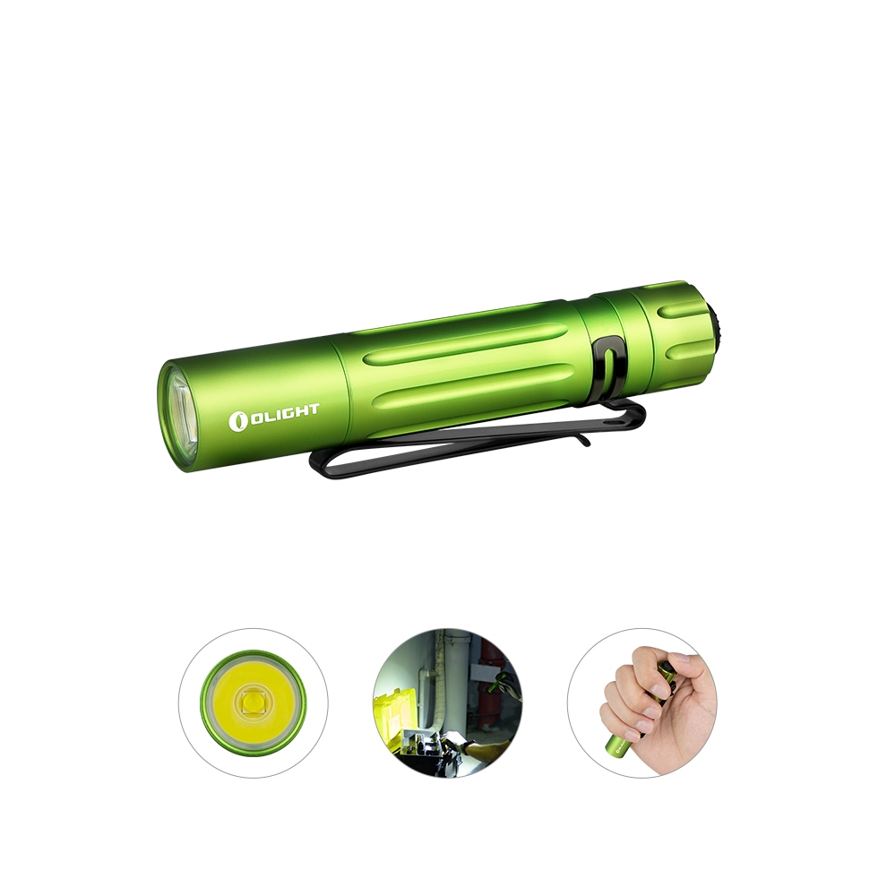 ไฟฉาย Olight i5R EOS Neon Green ความสว่างสูงสุดถึง 350 ลูเมนส์ และส่องไกลสุด 64 เมตร รันไทม์นานสุด 3