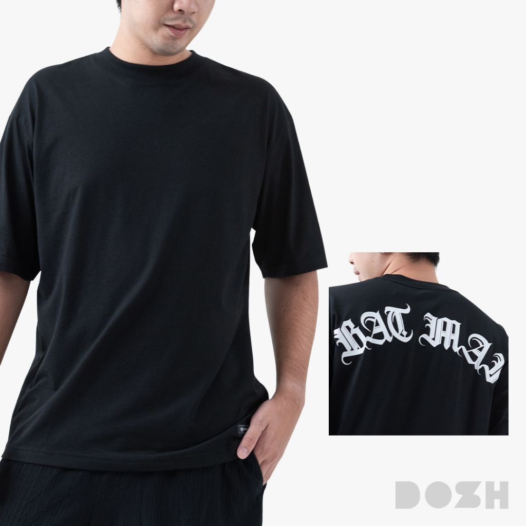 DOSH-UT MEN'S OVERSIZED T-SHIRTS BATMAN เสื้อยืดโอเวอร์ไซส์ FLBMT5018-BL