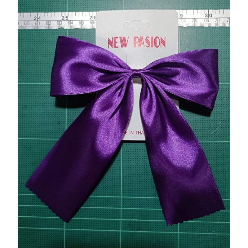 โบว์นักเรียนมัธยมปลายสีม่วง ขนาดริบบิ้น2"