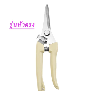 กรรไกรตัดกิ่งไม้ปากโค้งและปากตรง กรรไกรทำสวน กรรไกรแต่งกิ่ง แบบสเตนเลส ด้ามPEอย่างดี