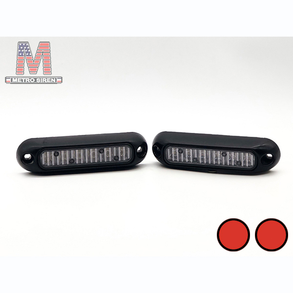 Whelen ION แบบแปะ สีแดงล้วน ไซเรน (มือสอง -  คู่)