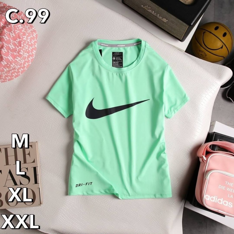 พร้อมส่ง มีปลายทาง - เสื้อออกกำลังกายหญิง คอกลม
