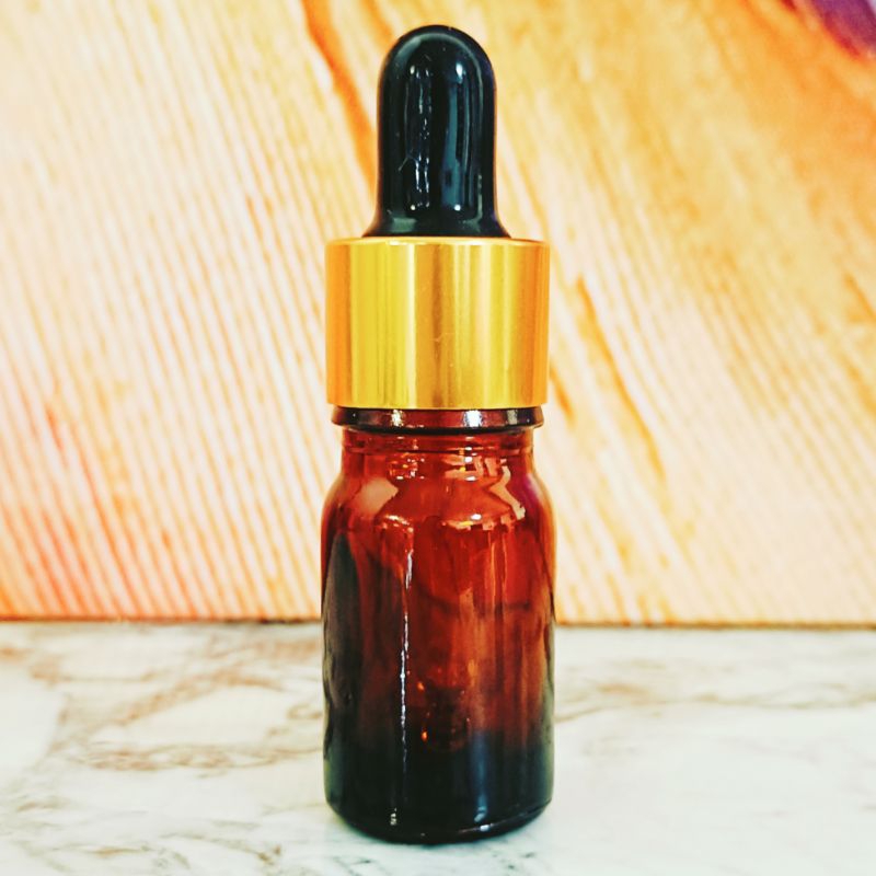 ขวดแก้ว ดรอปเปอร์สีชาใส 5 ml ขวดบีบหยด บรรจุเซรั่ม ของเหลว น้ำยา น้ำหอม น้ำมันหอมระเหย อโรม่า สารสกัด