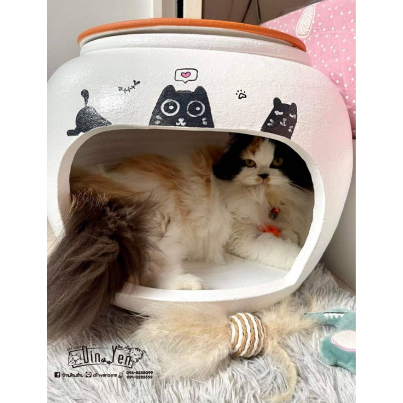 บ้านดินเย็น  ที่นอนคลายร้อน โอ่งเย็น สำหรับ กระต่าย แมว สุนัข น้ำหนักตัว 1-10kg.