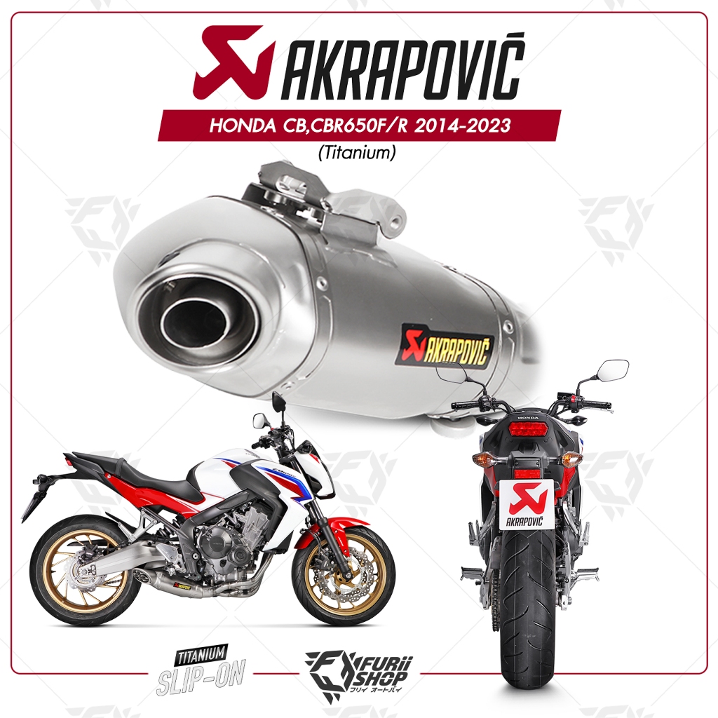 ท่อแต่ง Akrapovic Exhaust Racing Line 1 รู HONDA CB,CBR650F/R 2014-2023