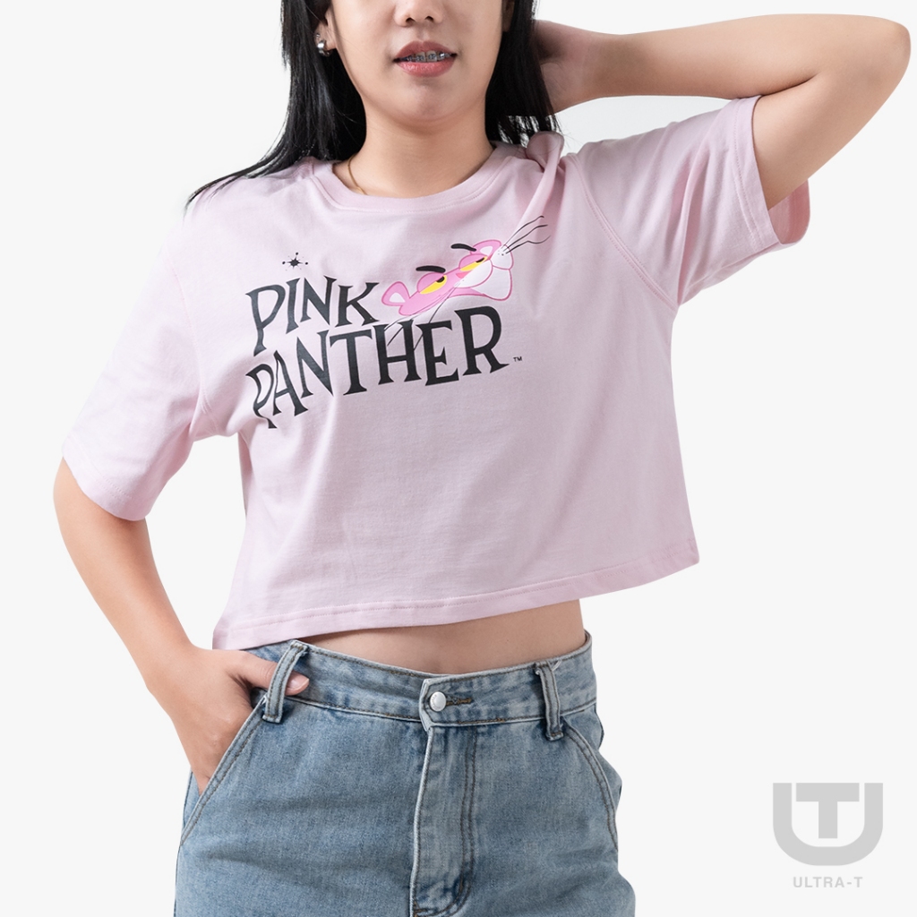 DOSH WOMEN'S CROPPED T-SHIRTS PINK PANTHER เสื้อยืดครอปผู้หญิง 9DPPWT1023-PI