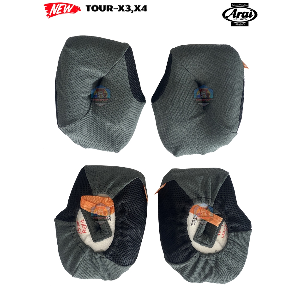 อะไหล่หมวกกันน็อคชุดนวมแก้ม ซ้าย/ขวา ARAI TOUR X-3 , X-4