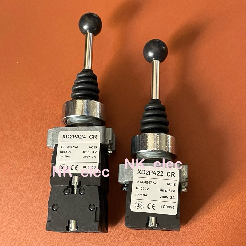 XD2PA22 CR XD2PA24 CR  สวิตช์ คันโยก โยก-เด้งกลับ2ทิศทาง , โยกเด้งกลับ 4 ทิศทาง พร้อมส่งในไทย🇹🇭