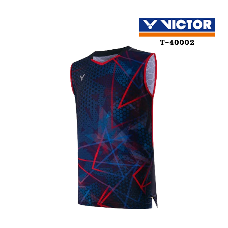 VICTOR เสื้อกีฬาแบดมินตัน แขนกุด รุ่น T-40002