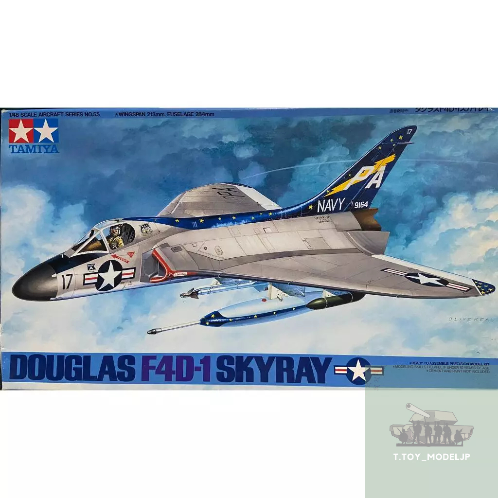 Tamiya 1/48 Douglas F4D-1 Skyray No.61055 โมเดลเครื่องบินรบ เครื่องบินรบ เครื่องบินประกอบ
