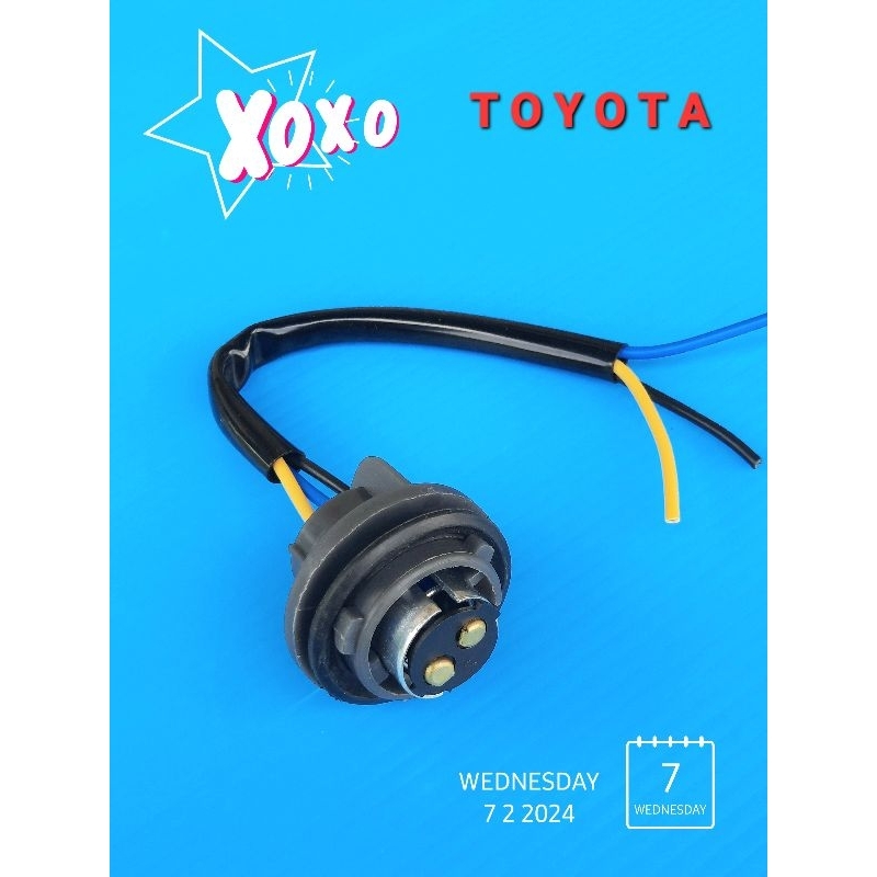 ขั้วหลอดไฟท้าย เบรค,หรี่/2จุด TOYOTA Viosปี2002-2006(บรรจุ1ชุด)