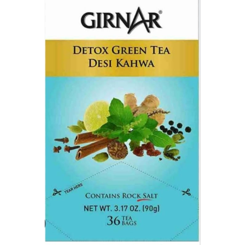 Girnar  Desi kahwa Detox Green Tea,(36 Teabags)