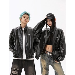 IBB HARRINGTON LEATHER JACKET เสื้อแจ็กเก็ตหนัง PU คอจีนHigh…