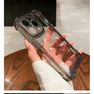 Supercase i7-i15promax เคสใสกันกระแทก ปุ่มเงิน
