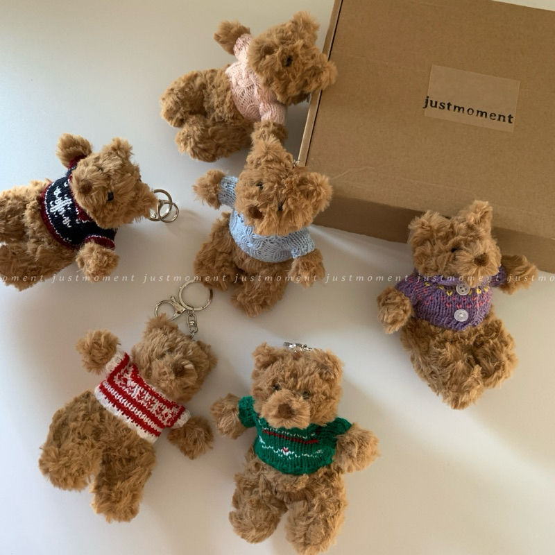 (ร้านไทย—มีพร้อมส่งค่ะ) พวงกุญแจน้องหมี chubby bear key ring | justmoment