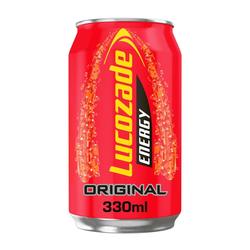 LUCOZADE ***6-PACK*** ORIGINAL FLAVOUR Sports Energy Drink in a Can 330ml X 6 = 1980ml - UK IMPORT